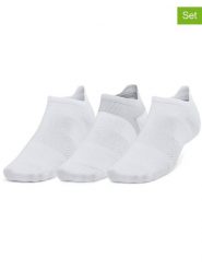 Under Armour Skarpety sportowe (3 pary) "Run Lite" w kolorze białym rozmiar: S. Białe skarpetki sportowe Under Armour, bez wzorów, z materiału. Za 57.95 zł.