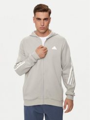 Adidas Bluza Future Icons 3-Stripes IR9157 Szary Regular Fit. Szare bluzy Adidas, m, bez wzorów, z bawełny, bez kaptura. Za 199.99 zł.