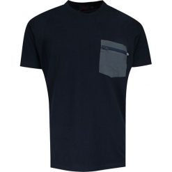 T-shirt Męski, Granatowy 100% BAWEŁNA, U-neck, z Kieszonką, Męski, Krótki Rękaw -KINGS. Niebieskie bluzki z długim rękawem Kings, m, bez wzorów, z bawełny, bez kołnierzyka, bez ramiączek. Za 64.00 zł.