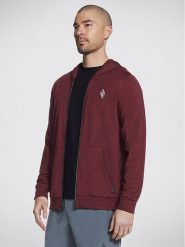 Skechers Kurtka przejściowa Knits Ultra Go Full Zip Hoodie JA26 Czerwony Regular Fit. Czerwone kurtki Skechers, l, bez wzorów, z syntetyku, bez kaptura. Za 209.99 zł.