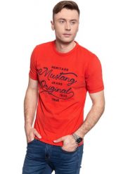 MĘSKI T-SHIRT MUSTANG ALEX C EMBRO AW 1008954 7179. T-shirty Mustang, m, bez wzorów, bez kołnierzyka, bez ramiączek. W wyprzedaży za 39.99 zł.