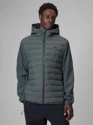 4F Kurtka z wypełnieniem syntetycznym męska - zielona 3XL. Zielone kurtki 4F, na zimę, m, bez wzorów, z materiału, bez kaptura. Za 349.99 zł.