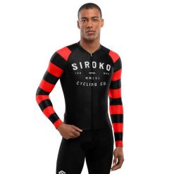Męska koszulka rowerowa z krótkim rękawem Kolarstwo Siroko M2 Rider. Czarne bluzy SIROKO, m, bez wzorów, z jersey, bez kaptura. W wyprzedaży za 212.00 zł.