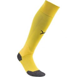 Skarpety Piłkarskie Unisex Dla Dorosłych Liga Core. Żółte skarpety Puma, bez wzorów. Za 72.99 zł.