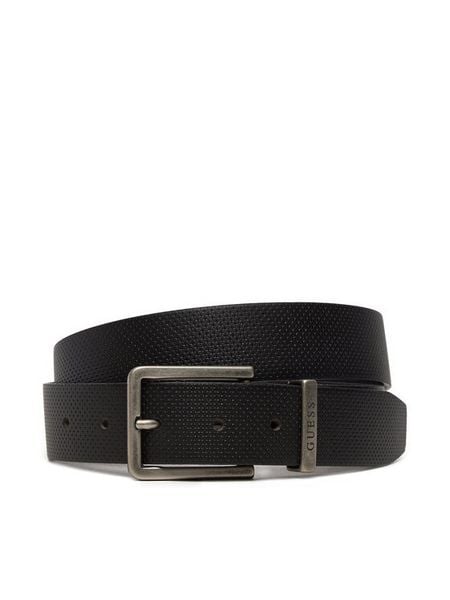 Guess Pasek Męski M4BZ33 L0VI0 Czarny. Czarne paski Guess, z aplikacjami, ze skóry. Za 169.99 zł.