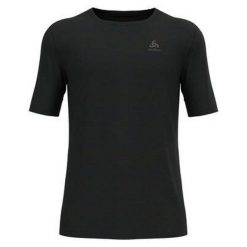 Koszulka termoaktywna męska Odlo Merino 200 BL Top Crew Neck SS. Czarne bielizna termoaktywna ODLO, l, bez wzorów, bez ramiączek. Za 298.99 zł.