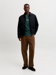 Jack & Jones Koszulka "Jjesoho" w kolorze ciemnozielonym rozmiar: L. Zielone bezrękawniki Jack & Jones, l, bez wzorów, z bawełny, bez kołnierzyka, bez ramiączek. Za 64.95 zł.