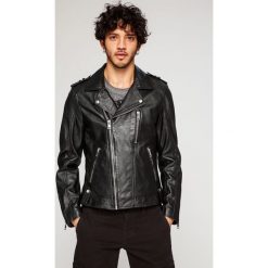Review - Kurtka skórzana. Czarne kurtki Review, m, bez wzorów, z bawełny, bez kaptura. W wyprzedaży za 499.90 zł.