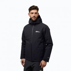 Kurtka męska Jack Wolfskin Wisper Ins. Czarne kurtki Jack Wolfskin, m, bez wzorów, z materiału, bez kaptura. Za 1,099.00 zł.