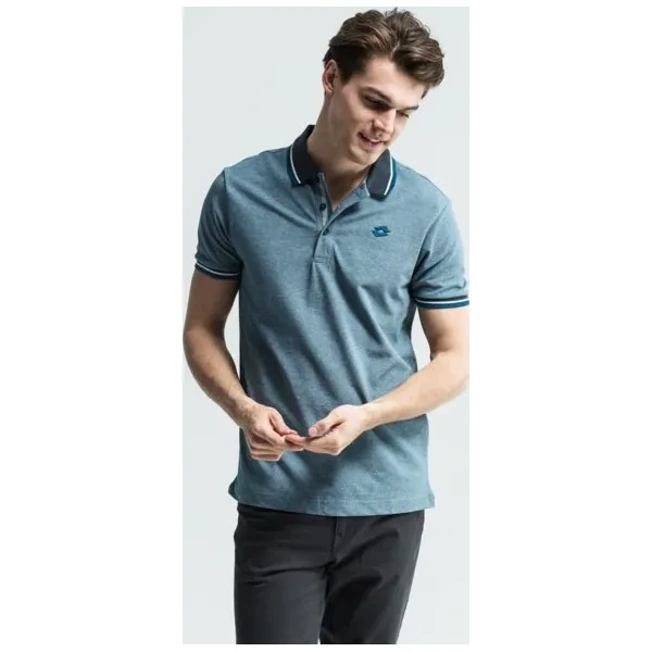 Lotto Polo L73 Plus Pq , niebieski, rozmiar L. Niebieskie koszulki polo sportowe Lotto, l, bez wzorów, z materiału, bez kołnierzyka, bez ramiączek. W wyprzedaży za 63.99 zł.