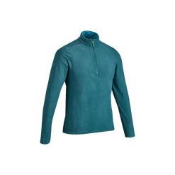 Polar turystyczny MH500 męski. Czarne bluzy z polaru QUECHUA, m, bez wzorów, z materiału, bez kaptura. Za 39.99 zł.