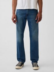 GAP Dżinsy - Straight fit - w kolorze granatowym rozmiar: W33/L32. Niebieskie jeansy GAP, l. Za 119.68 zł.