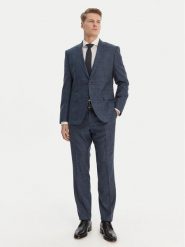 BOSS Garnitur H-Huge 50561829 Granatowy Slim Fit. Niebieskie garnitury Boss, m, bez wzorów, z wełny. Za 3,499.00 zł.