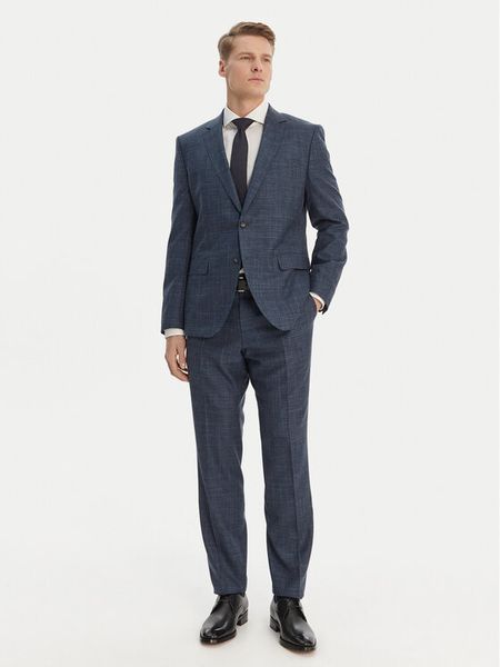 BOSS Garnitur H-Huge 50561829 Granatowy Slim Fit. Niebieskie garnitury Boss, m, bez wzorów, z wełny. Za 3,499.00 zł.