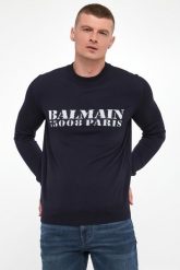 Sweter męski wełniany BALMAIN. Swetry nierozpinane Balmain, m, bez wzorów, z wełny, bez kołnierzyka, bez ramiączek. Za 3,259.00 zł.