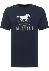 Męski T-Shirt Mustang Style Alex Dark Sapphire 1017993 4136. Niebieskie t-shirty Mustang, m, bez wzorów, bez kołnierzyka, bez ramiączek. Za 79.99 zł.
