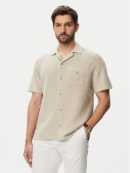Polo Ralph Lauren Koszula 710P04442502 Beżowy Regular Fit. Brązowe koszule Polo Ralph Lauren, m, bez wzorów, z bawełny, bez kołnierzyka, bez ramiączek. Za 989.99 zł.