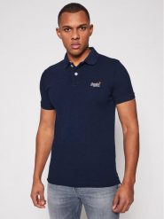 Superdry Polo Classic Pique M1110031A Granatowy Regular Fit. Niebieskie koszulki polo Superdry, m, bez wzorów, z bawełny, bez kołnierzyka, bez ramiączek. Za 219.99 zł.