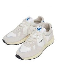 Pepe Jeans FOOTWEAR Skórzane sneakersy "Marlon Divided" w kolorze biało-beżowym rozmiar: 44. Białe buty sportowe casual Pepe Jeans FOOTWEAR, bez wzorów, z jeansu, bez zapięcia. Za 173.99 zł.