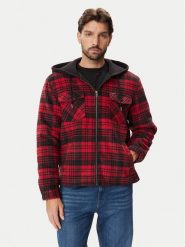 Guess Jeans Kurtka przejściowa M6BL81 W5760 Czerwony Regular Fit. Czerwone kurtki Guess Jeans, l, z aplikacjami, z jeansu, bez kaptura. Za 594.99 zł.