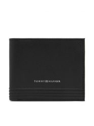 Tommy Hilfiger Duży Portfel Męski Th Business Cc Flap And Coin AM0AM13260 Czarny. Czarne portfele Tommy Hilfiger, bez wzorów, ze skóry. Za 299.99 zł.
