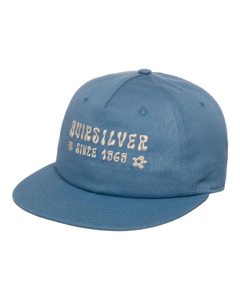 Czapka Snapback dla Mężczyzn QS FRASSNASSA Niebieski. Zielone czapki z daszkiem Quiksilver, bez wzorów, z bawełny. Za 139.99 zł.