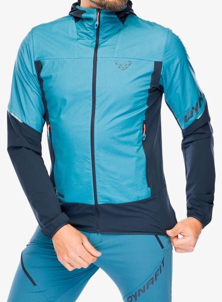 Kurtka polarowa męska Dynafit Traverse Alpha Hooded JKT. Niebieskie kurtki Dynafit, m, bez wzorów, z materiału, bez kaptura. Za 859.15 zł.