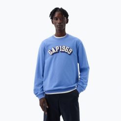 Bluza męska GAP Logo 1969 Crewneck. Niebieskie bluzy GAP, m, bez wzorów, bez kaptura. Za 149.99 zł.