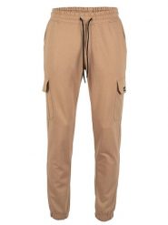 Roadsign Spodnie dresowe w kolorze jasnobrązowym rozmiar: L. Brązowe spodnie treningowe długie Roadsign, l, bez wzorów, z dresówki. Za 83.22 zł.