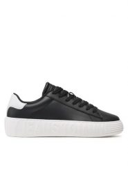 Tommy Jeans Sneakersy Leather Outsole EM0EM01159 Czarny. Czarne buty sportowe casual Tommy Jeans, bez wzorów, z jeansu, bez zapięcia. Za 289.99 zł.