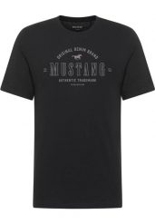Męski T-Shirt Mustang Style Alex Black 1017999 4142. Czarne t-shirty Mustang, m, bez wzorów, bez kołnierzyka, bez ramiączek. Za 79.99 zł.