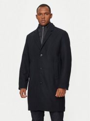 Lindbergh Płaszcz wełniany 30-303046 Czarny Regular Fit. Czarne płaszcze Lindbergh, na zimę, m, bez wzorów, z syntetyku, bez kaptura. Za 999.99 zł.