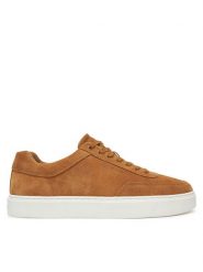 Calvin Klein Sneakersy Clean Cup Low Laceup Oxf Su HM0HM01880 Brązowy jasny. Brązowe buty sportowe casual CALVIN KLEIN, bez wzorów, ze skóry, bez zapięcia. Za 349.99 zł.