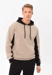 Bluza kangurka z kapturem B-BLOCK. Brązowe bluzy z kapturem Volcano, m, bez wzorów, z bawełny, z kapturem. Za 159.99 zł.