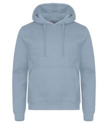 Clique Bluza z kapturem Miami z bawełny i poliestru z recyklingu – Soft Blue. Niebieskie bluzy z kapturem CLIQUE, uniwersalny, bez wzorów, z bawełny, z kapturem. Za 172.75 zł.