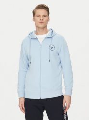 Jack&Jones Bluza Simon 12269366 Błękitny Standard Fit. Niebieskie bluzy Jack&Jones, m, bez wzorów, z syntetyku, bez kaptura. Za 99.99 zł.
