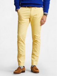 Polo Ralph Lauren Chinosy 710704176032 Żółty Slim Fit. Żółte eleganckie spodnie Polo Ralph Lauren, m, z bawełny. Za 509.99 zł.