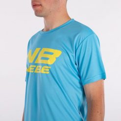 Koszulka męska ENEBE Zircon krótki rękaw. Niebieskie bluzki z długim rękawem ENEBE, m, bez wzorów, bez kołnierzyka, bez ramiączek. Za 156.99 zł.