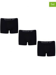 Reebok Bokserki (3 pary) "Dale" w kolorze czarnym rozmiar: M. Czarne bokserki Reebok, m, bez wzorów. Za 118.56 zł.