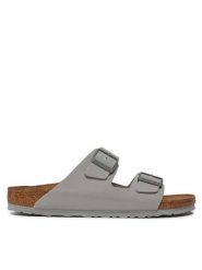Birkenstock Klapki Arizona 1027696 Szary. Szare klapki Birkenstock, ze skóry. Za 269.99 zł.