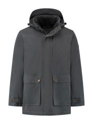 MGO leisure wear Kurtka przejściowa "Mason" w kolorze antracytowym rozmiar: XXL. Czarne kurtki MGO leisure wear, xxl, z aplikacjami, ze skóry, bez kaptura. Za 434.99 zł.