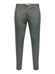 ONLY & SONS Spodnie chino "Mark" - Slim fit - w kolorze szarym rozmiar: W30/L32. Szare eleganckie spodnie Only & Sons, l. Za 87.81 zł.