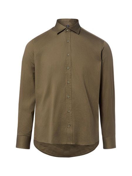 Nils Sundström koszula casual Mężczyźni Modern Fit Bawełna zielony, L. Zielone koszule Nils Sundström, l, bez wzorów, z bawełny, bez kołnierzyka, bez ramiączek. Za 119.95 zł.