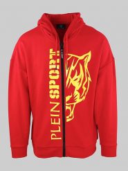 Plein Sport Bluza w kolorze czerwonym rozmiar: L. Czerwone bluzy Plein Sport, l, bez wzorów, z bawełny, bez kaptura. Za 486.58 zł.