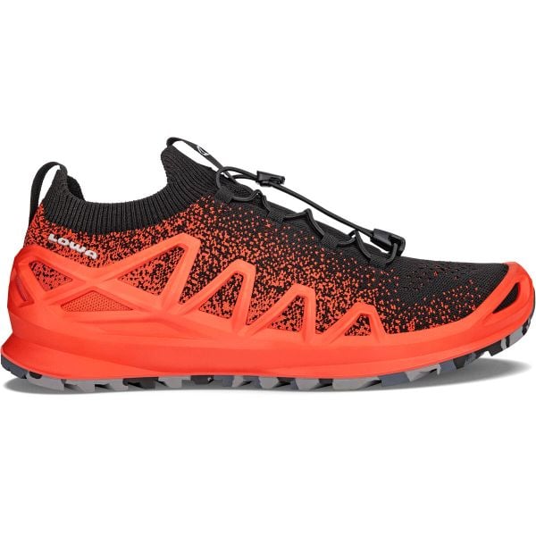 Buty trekkingowe męskie Lowa Fusion Low. Czerwone buty trekkingowe Lowa, bez wzorów, z materiału, bez zapięcia. Za 678.00 zł.