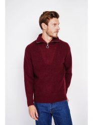 William de Faye Sweter w kolorze bordowym rozmiar: 48. Czerwone swetry nierozpinane William de Faye, bez wzorów, ze splotem, bez kołnierzyka, bez ramiączek. Za 152.99 zł.