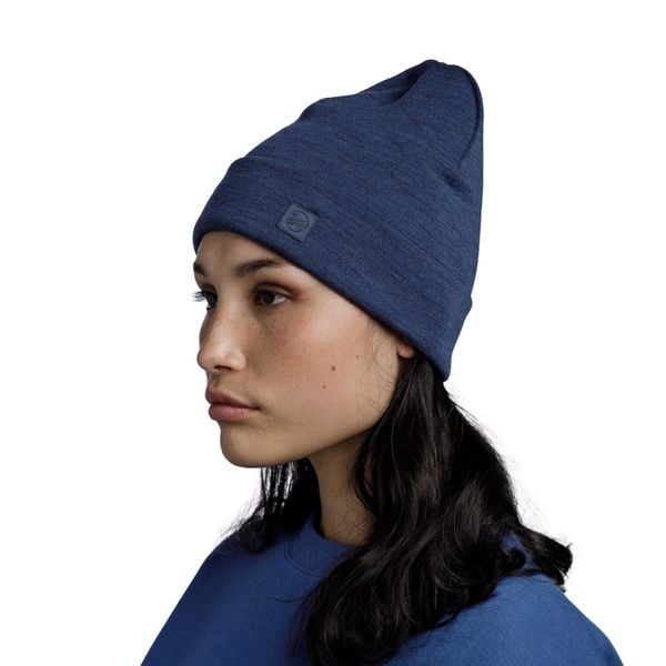 Czapka Buff Merino Heavyweight Beanie. Niebieskie bielizna termoaktywna Buff, na zimę, m, bez wzorów, z materiału, bez ramiączek, do biegania. Za 129.99 zł.