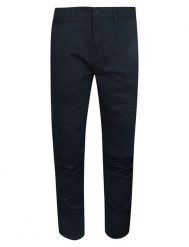 Spodnie Casualowe, Granatowe, Gładkie, Jednokolorowe, Zwężane, Bawełniane z Elastanem -VICTORIO. Spodnie materiałowe Victorio, bez wzorów, z bawełny. Za 139.00 zł.