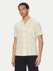 Guess Koszula F5GH03 WH431 Beżowy Regular Fit. Brązowe koszule Guess, l, z aplikacjami, z bawełny, bez kołnierzyka, bez ramiączek. Za 259.99 zł.