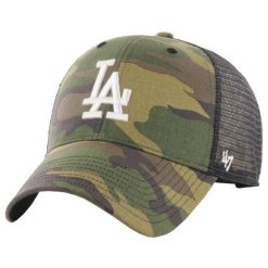 Męska czapka z daszkiem 47 Brand Los Angeles Dodgers Branson Cap. Zielone czapki z daszkiem 47 Brand, bez wzorów, z bawełny. Za 99.99 zł.
